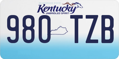 KY license plate 980TZB