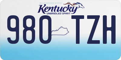 KY license plate 980TZH