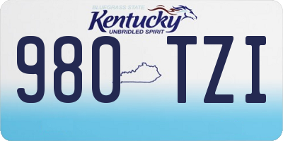 KY license plate 980TZI