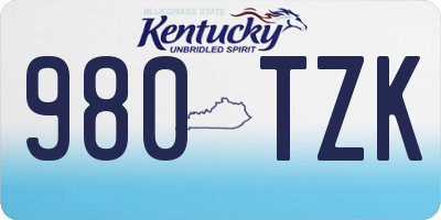 KY license plate 980TZK