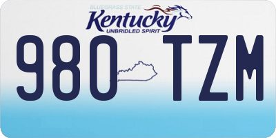 KY license plate 980TZM
