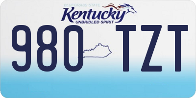 KY license plate 980TZT