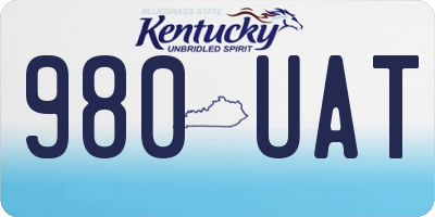KY license plate 980UAT