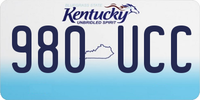 KY license plate 980UCC