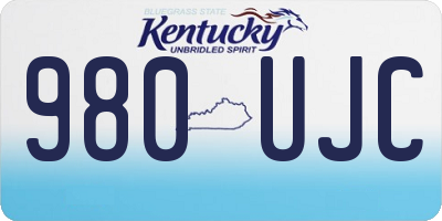 KY license plate 980UJC