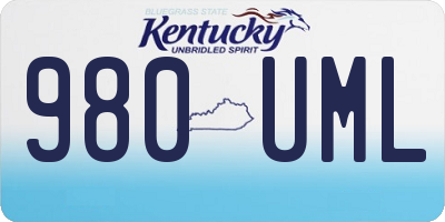 KY license plate 980UML