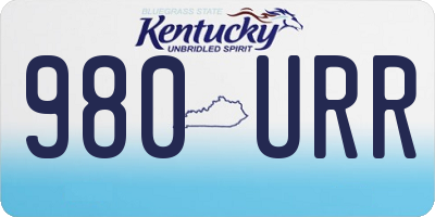KY license plate 980URR