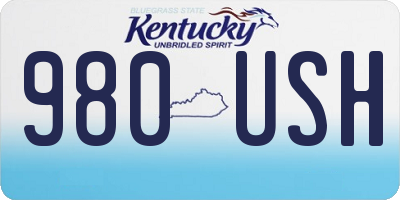 KY license plate 980USH