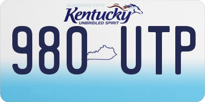 KY license plate 980UTP