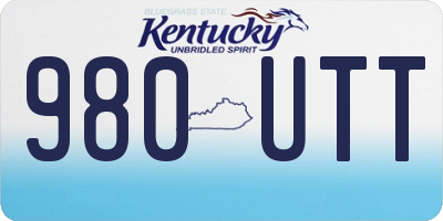 KY license plate 980UTT