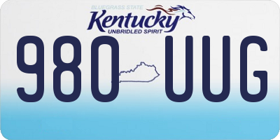 KY license plate 980UUG