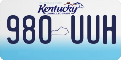 KY license plate 980UUH