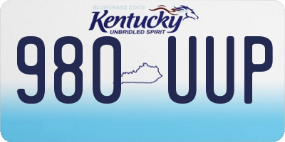 KY license plate 980UUP