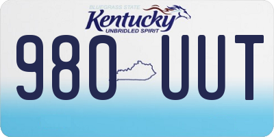 KY license plate 980UUT