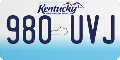 KY license plate 980UVJ