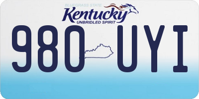 KY license plate 980UYI