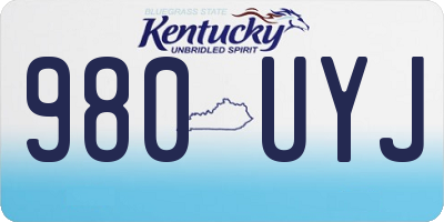 KY license plate 980UYJ