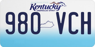 KY license plate 980VCH