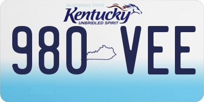 KY license plate 980VEE