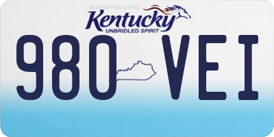 KY license plate 980VEI
