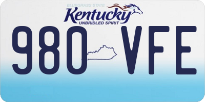 KY license plate 980VFE