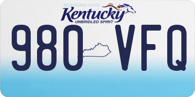 KY license plate 980VFQ