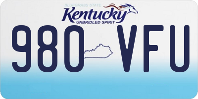 KY license plate 980VFU