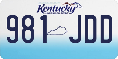 KY license plate 981JDD