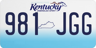 KY license plate 981JGG