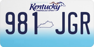 KY license plate 981JGR