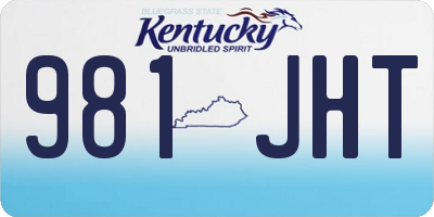 KY license plate 981JHT