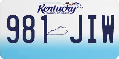 KY license plate 981JIW