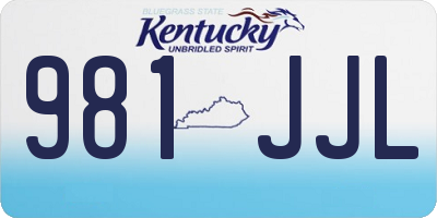 KY license plate 981JJL