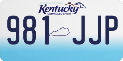 KY license plate 981JJP
