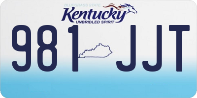 KY license plate 981JJT