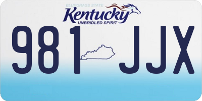 KY license plate 981JJX