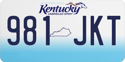 KY license plate 981JKT