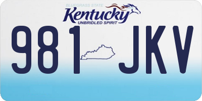 KY license plate 981JKV