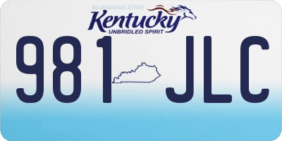 KY license plate 981JLC