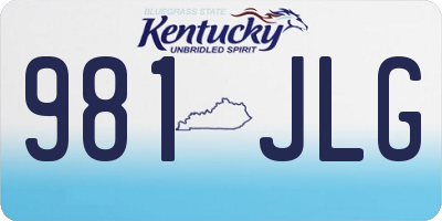 KY license plate 981JLG