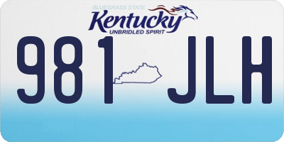 KY license plate 981JLH