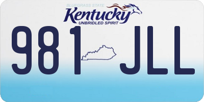KY license plate 981JLL