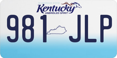 KY license plate 981JLP