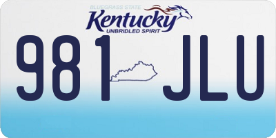 KY license plate 981JLU