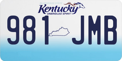 KY license plate 981JMB
