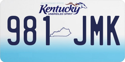 KY license plate 981JMK