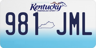 KY license plate 981JML