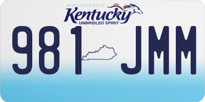 KY license plate 981JMM