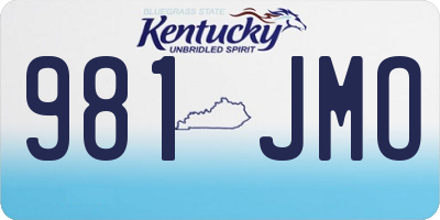 KY license plate 981JMO