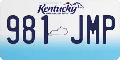 KY license plate 981JMP